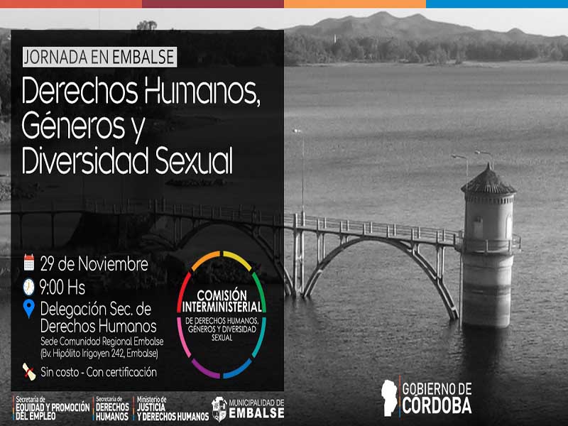 JORNADAS EN EMBALSE: DERECHOS HUMANOS, GÉNEROS Y DIVERSIDAD SEXUAL